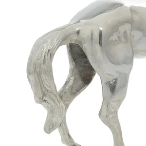 Sculpture Métallique Artisanale Premium, Décoration Contemporaine pour la Maison, pour les Acheteurs de Décoration Intérieure en Gros dans le Monde Entier, Cheval en Aluminium Plaqué Or - Product Image 4