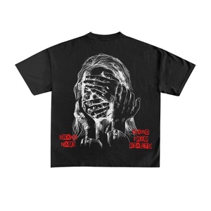 Camiseta de Hombre con Estampado de Rosas de Jesucristo, Manga Corta, Corte Regular, Cuello Redondo, Algodón Jersey de 200 Gramos, Tejido Liso - Product Image 6