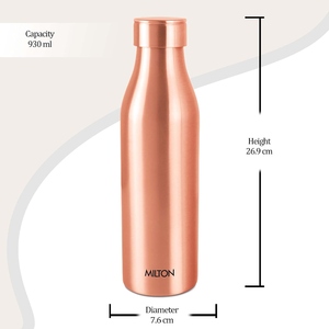 100% Pure Copper Water Bottle 850ml Leakproof BPA Free Double Wall Eco-Friendly Portable for Office Home and Daily Use - Product Image 6