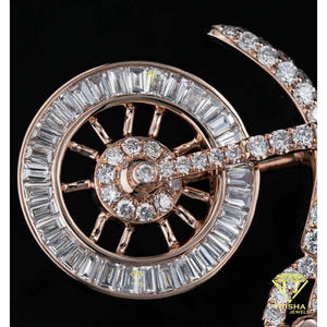 Fashion 925 Silver Rose Gold Plated GIA Certified Moissanite Bike Rider <b>Name</b> Pendant Personalized Hip Hop <b>Necklace</b> Wholesale - Product Image 5