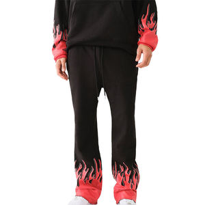 Ensemble 2 pièces respirant d'été : Veste zippée unie et pantalon évasé 100% coton avec bandes réfléchissantes – Nouveau design coupe-vent oversize - Product Image 5