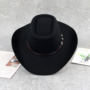Custom Made Genuine Sheep Leather <b>Western</b> Culture Cowboy <b>Hat</b> Women Men Outdoor Fashion - Product Image 1