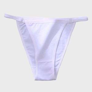 Tanga de cintura baja de color liso para mujer, sexy, acanalada, para uso diario, ropa interior femenina de moda económica - Product Image 5