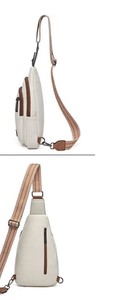 Sac de poitrine minimaliste en toile avec sangle réglable, fermeture à glissière, sac à bandoulière imperméable pour usage quotidien, pour hommes et femmes, toutes saisons - Product Image 2