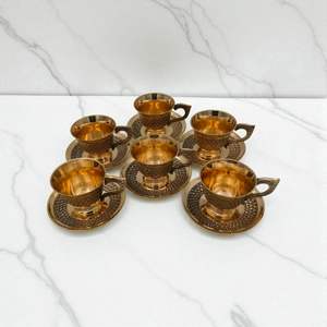 Golden Brass Coffee & <b>Tea</b> <b>Cups</b> Elegant Handmade Drinkware for Luxury Dining, Cafes & Resorts Long Lasting Shine - Product Image 5