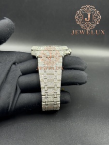 Reloj de Hombre Moderno de Acero Inoxidable con Diamantes Moissanite, Joyería de Lujo para Venta al por Mayor y Minorista - Product Image 3
