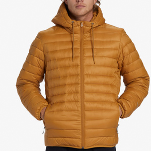 100% Nylon Stand Collar Patchwork Puffer <b>Jacket</b> - Product Image 2