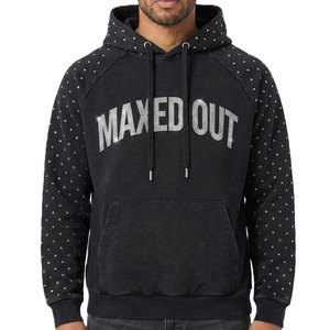 Sweat-shirts à capuche en polaire avec strass de qualité supérieure, coupe classique, style streetwear, logo personnalisé, vente en gros, fournisseur d'usine OEM - Product Image 4