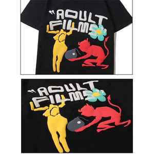 Qualité supérieure 100% coton pour t-shirt, impression de logo 3D personnalisée, coupe unisexe classique, écologique, style streetwear, poids lourd - Product Image 2