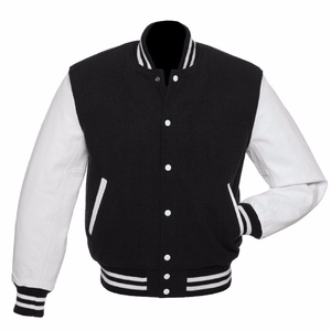 แจ็คเก็ต Letterman แบบขายส่ง แขนหนังเทียม สำหรับแบรนด์แฟชั่นระดับไฮเอนด์ราคาประหยัด รับทำแบรนด์ตามสั่ง ขายส่ง - Product Image 4
