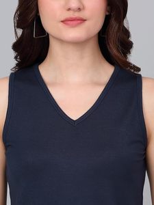 Sleeveless <b>Top</b> Ladies' Casual T-Shirt Winter Hot Selling Y2K Style O-Neck Collar Eco-Friendly Polyester - Product Image 1