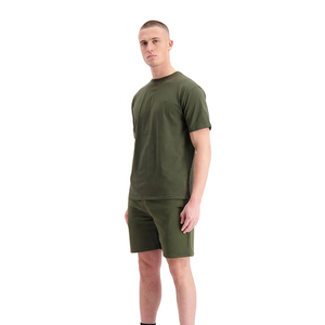Fashionable Men Two Piece Set Trendy Breathable Cotton <b>Short</b> Sleeve and Matching <b>Shorts</b> Ideal for or Fitness wholesale rate - Product Image 3