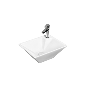 Lavabo Moderno con Acabado Cromado Brillante, Certificado por NSF, con Grifo de Palanca, Accesorio de Drenaje, Capacidad de 12L - Product Image 1