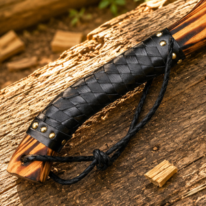 Hand-Forged Tomahawks Rose <b>Wood</b>-<b>Wrapped</b> Handle Sheath Forged Steel Blade 22-inch Overall Length-Great for Birthdays Holidays - Product Image 6