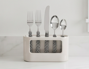 Ensemble de couverts en acier inoxydable faits à la main avec motifs, manches gravés, élégants pour les dîners, les mariages et les occasions spéciales - Product Image 4