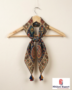Pañuelo de Seda Estampado de Lujo para Mujer, Suave y Ligero, Pañuelo Cuadrado para la Cabeza, Fabricante de Productos de Tela Personalizada OEM - Product Image 5