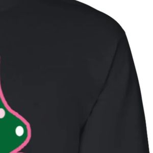 Chemise noire à manches longues pour femme avec broderie sapin de Noël, col rond, haut décontracté de saison, vêtements de mode saisonnière, vente en gros - Product Image 3
