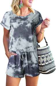 ชุดเซ็ตสองชิ้นลายมัดย้อมคุณภาพดี น้ำหนักเบา ใส่สบาย ทรงหลวม ผ้าเนื้อนุ่ม สำหรับผู้หญิง เหมาะสำหรับฤดูร้อน - Product Image 2