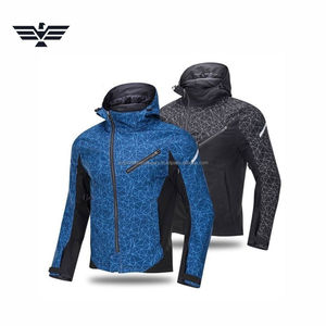 Chaqueta de Motocicleta Personalizada para Hombre, Fabricada con Tela Softshell de Poliéster |   Chaqueta de Ciclismo Impermeable y Cortavientos para Todas las Estaciones, Manga Larga | - Product Image 1