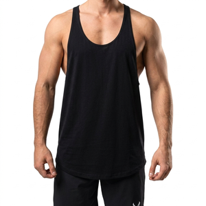 Plus Size <b>Men's</b> Knitted Casual Eco-Friendly Breathable Cotton Gym Fitness <b>Stringer</b> <b>Vest</b> Custom Logo Leisure Sports Body Building - Product Image 4
