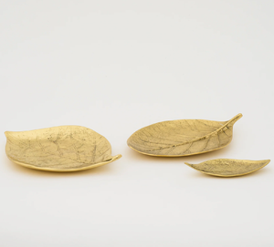 Plato de latón decorativo para el hogar, plato/thali para dulces, organizador con diseño personalizado en forma de hoja, en oferta. - Product Image 4