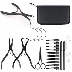 Vente en gros d'outils professionnels durables pour extensions capillaires : presse-perles, pinces en acier inoxydable, ciseaux de coupe, aiguilles à boucle, pinces de sectionnement - Product Image 1