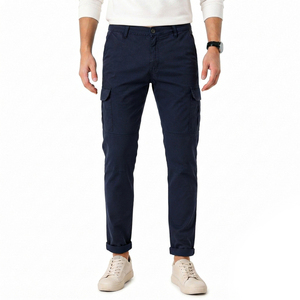 Modern Smart Casual Mens Cargo Pants Trouser <b>Slim</b> Fit Tapered Leg Multi Pocket Trousers Custom Logo High Quality Men's Pants - Product Image 1