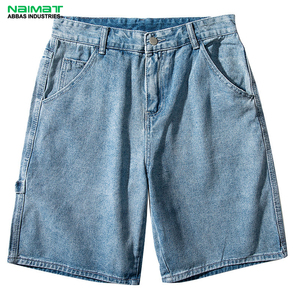 Shorts de Mezclilla con Bordes Deshilachados Estilo Retro para Hombre, Shorts Casuales de Hip Hop, Estilo Holgado de Verano - Product Image 6