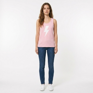Camiseta sin mangas Cosh International para mujer, color rosa sólido, cuello redondo, transpirable, elegante, para uso al aire libre, estilo musculoso. - Product Image 4