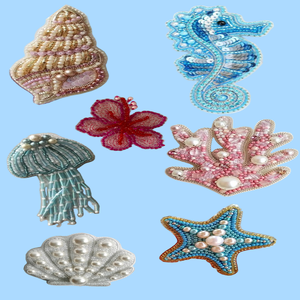 Élégants patchs en coton perlés avec broderies faites à la main en perles de rocaille, taille et couleur personnalisées - Product Image 1
