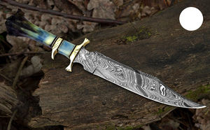 Cuchillos Bowie Personalizados, Cuchillo de Acero Inoxidable para Caza al Aire Libre, Cuchillos Bowie de Supervivencia Hechos a Mano, Herramienta para Exteriores con Hoja Fija - Product Image 3