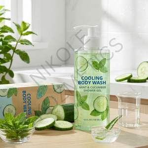 Gel Douche Rafraîchissant Menthe & Concombre – Nettoyant Corporel Hydratant et Apaisant pour Soin Quotidien de la Peau – Tous Types de Peau - Product Image 2