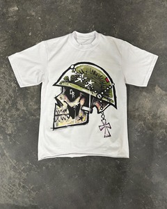 เสื้อยืดคุณภาพสูงสำหรับผู้ชาย พิมพ์ลายตัวอักษรตามสั่ง ทรงหลวม คอกลม แขนสั้น ใส่ได้ทั้งชายและหญิง ไซส์ใหญ่ - Product Image 2
