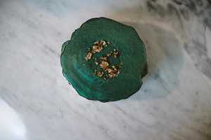 emerald resin <b>coasters</b> green luxury <b>coasters</b> gold foil resin art aesthetic <b>drink</b> <b>coasters</b> handmade resin decor modern Mats & Pad - Product Image 5