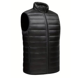 เสื้อกั๊กขนเป็ด Montane สีดำแบบสั่งทำพิเศษ ซิปหน้า อุ่นสบายสำหรับฤดูหนาว บุนวมอย่างดี ไซส์ใหญ่พิเศษ พร้อมบริการ OEM - Product Image 4