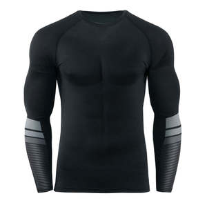 Rashguard professionnel pour hommes à manches longues, vêtement de compression, anti-humidité, protection UV, pour la gym, le surf, le MMA et le fitness - Product Image 4