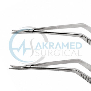 High Quality 2 Pcs Yasargil Micro Scissors 7.5 Inch Stainless Steel Straight Upward Curved <b>Neurosurgery</b> <b>Instruments</b> - Product Image 5