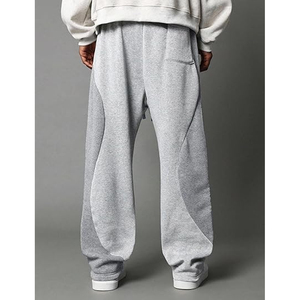 Pantalones Deportivos Color Block para Hombre, Personalizados, de Felpa Gruesa, para Gimnasio, con Logotipo Bordado - Product Image 4