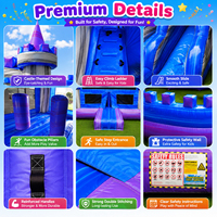 Château gonflable avec toboggan, 21FT x 18FT x 14FT, grand château de saut pour enfants, château gonflable pour fêtes et événements scolaires