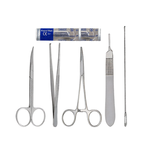 Pack de 5 instruments manuels de débridement des plaies, Lames de scalpel GRATUITES, Kit d'instruments chirurgicaux de podologie en acier inoxydable, Réutilisable et autoclavable - Product Image 1