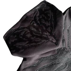 Sweat à capuche oversize noir personnalisé en molleton épais unisexe, style streetwear décontracté - Product Image 5