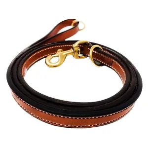 Brown Leather Dog Leash Customized Pet Accessories for Pets Suppliers Manufacturer Wholesaler Very Cheap Price