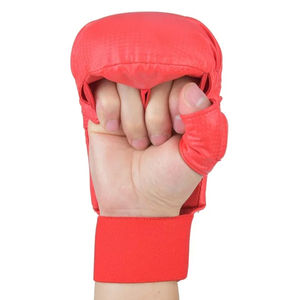 Guantes de Boxeo y Karate de Piel Sintética de Primera Calidad en Color Rojo Sólido, Ideales para Deportes de Combate, a Precio Económico - Product Image 2
