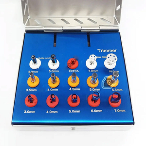 Kit de Herramientas Dentales Manuales: Fresas de Trepanación, Guías de Tejido, Perforadores, Discos de Sierra, Caja de Esterilización - Completo para Cirugía de Implantes - Product Image 1