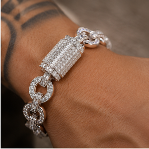 Luxury Fine Jewelry Iced 925 Silver Rose Gold Plated Custom 6.80 Inch Link Moissanite Hip Hop Bling <b>Infinity</b> Gift for Engagement - Product Image 2