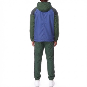 2026 Men's Color Blocking Full <b>Zip</b> <b>Hooded</b> Tracksuit Lightweight Breathable Quick Dry Athletic Jogger Suit Regular Fit Summer - Product Image 5