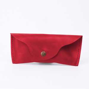 Étui à lunettes en cuir personnalisé avec logo, pochette en cuir de vachette véritable, étui de protection pour lunettes de voyage luxueux, fin et souple, LGC-0053 - Product Image 2