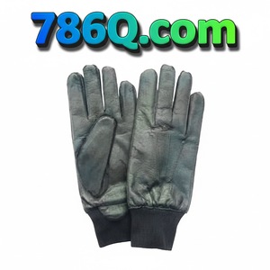 Gants d'uniforme pour hommes Gants en cuir noir résistant aux coupures Gants en cuir résistants aux couteaux du Pakistan - Product Image 1