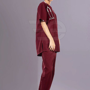 Hospital <b>Uniform</b> <b>Scrubs</b> Set Custom Logo Knitted Comfortable Lightweight Professional Medical Workwear for Healthcare Staff - Product Image 2