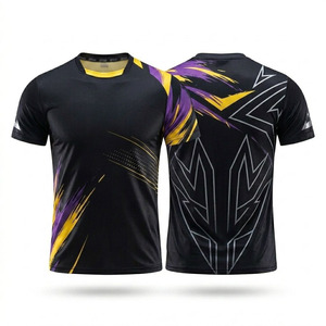 OEM Wholesale R6 Quick-dry Breathable <b>Table</b> <b>Tennis</b> Badminton Jersey Summer Short Sleeve Gym Unisex V-neck Spandex Mesh Custom - Product Image 6